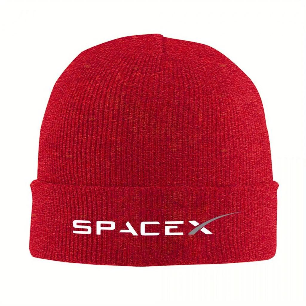 New Spacex White Logo Hat Autumn Winter Skullies Beanies Street Cap Unisex Acrylic Knitted Hat