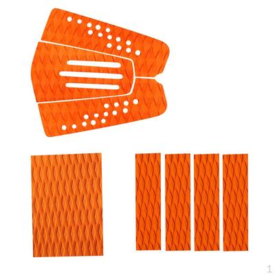 8 Pieces Non-Slip Orange EVA Surfboard Surf Traction Pad Table Grip Tail Pads