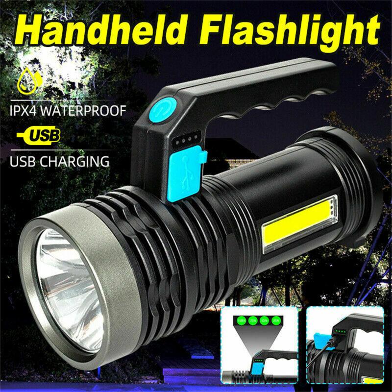 1200000lm Mini Flashlight Torch 4 Modes Super Bright High Power Rechargeable Searchlight With Power