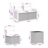 Sofa Set 5 Pieces Beige and Cream White Poly Rattan and Steel