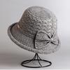 Stylish Korean Women's Hat Autumn Winter Bucket Hat, Casual Knitted Warm Bowknot Beanie