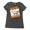T-shirt Graphique Agent Orange Band pour Femme Charbon Noir Punk Rock Surf Skate Unisexe