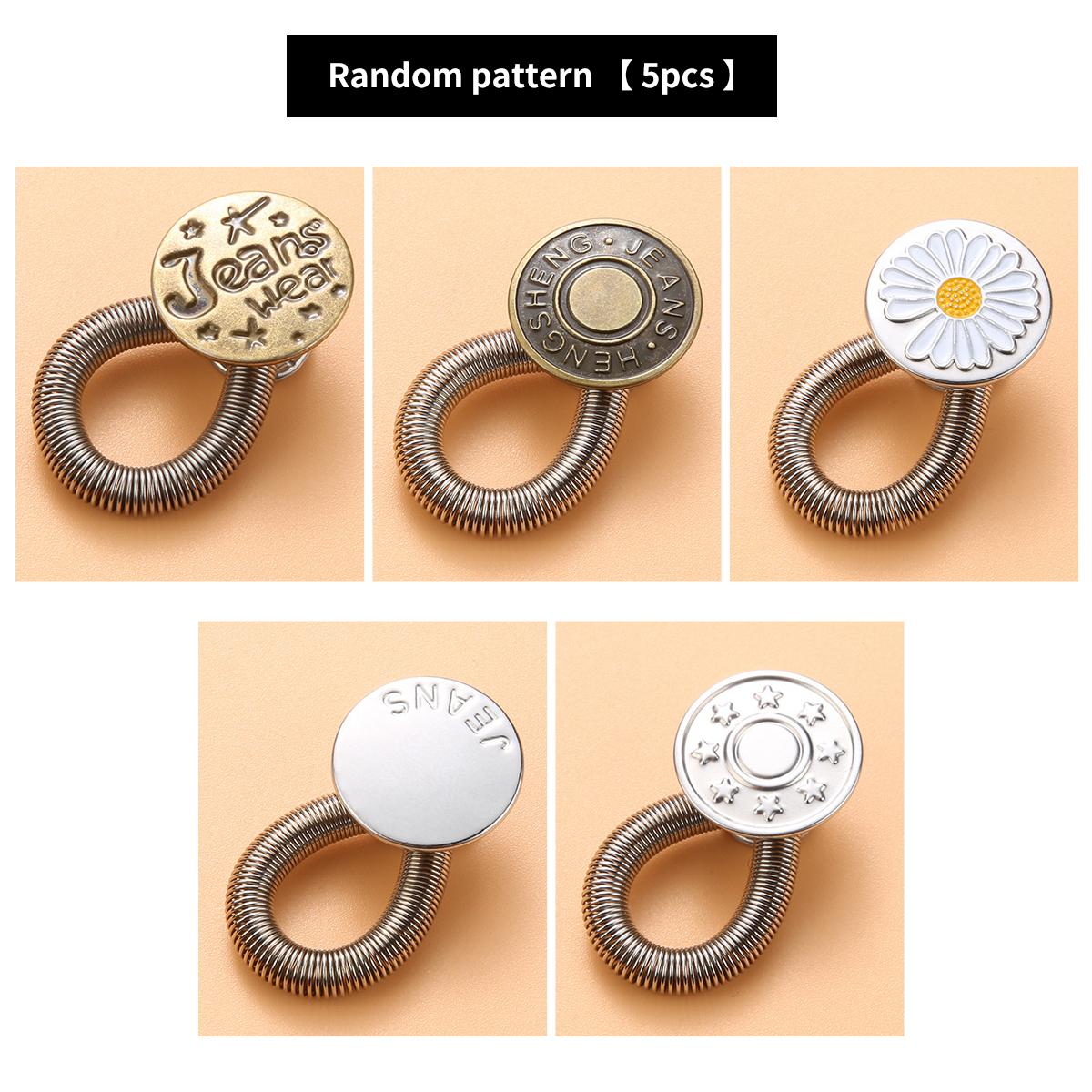 

Новый 10/5/4/2PC металлический удлинитель пуговиц для брюк джинсов свободный пошив регулируемый втягивающийся удлинитель талии расширитель пояса с пуговицами random