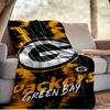 Green Bay Packers Logo Decke Outdoor Flanelldecke für Camping, Wandern, Gartenpartys, Picknick-Zubehör, Geschenk für Familie und Freunde