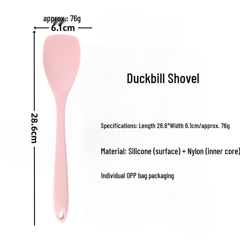 Silicone Full-Wrap Flat Head Spatula for Baking, Mixing, and Salad Serving.