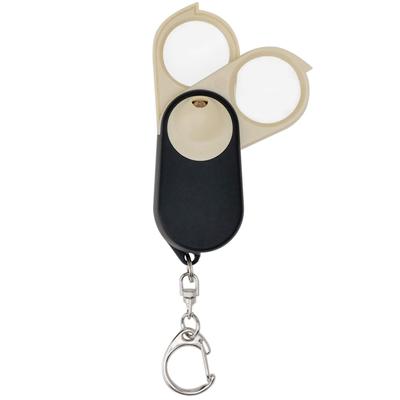 Lupe mit Licht 4x 6x Tragbare Taschenlupe Linsendurchmesser 23mm Schwarz 994100 MIZAR-TEC
