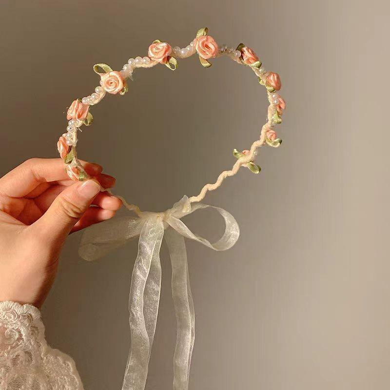 Women's Full Pearl Headband Sweet Elegant Hairband Padded Comfortable Hair Hoop for Date Night Party Hair Accessories