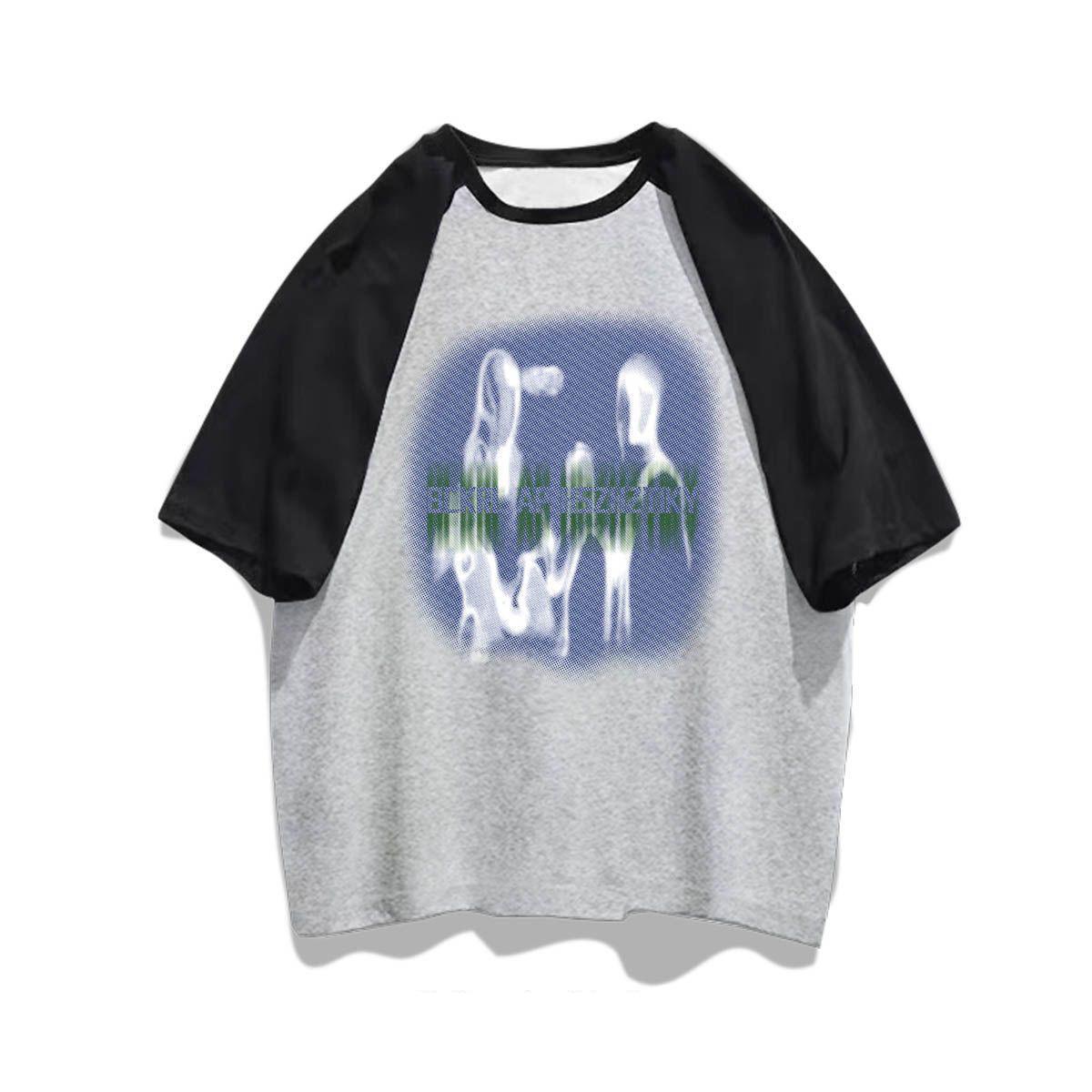 

Летняя повседневная футболка большого размера из чистого хлопка, женская уличная одежда, забавные футболки с коротким рукавом в стиле Харадзюку для женщин, топы Y2k XXL