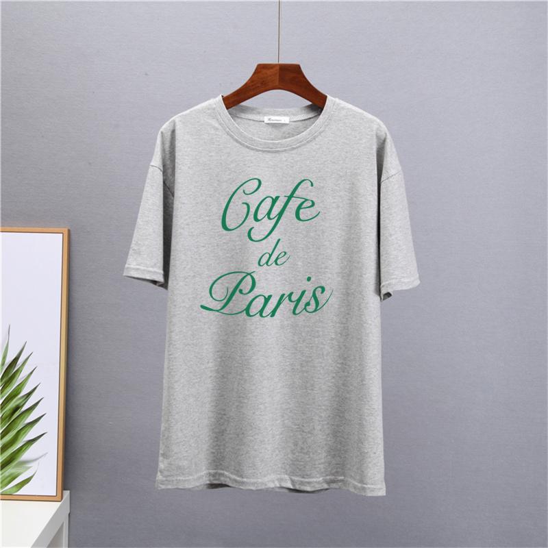 Shellsuning Mode-T-Shirts mit Buchstaben-Aufdruck für Damen, übergroß, 100 % Baumwolle, Basic-T-Shirts, Streewear-Mädchen-Top, koreanisches, schlichtes Gothic-Softtop
