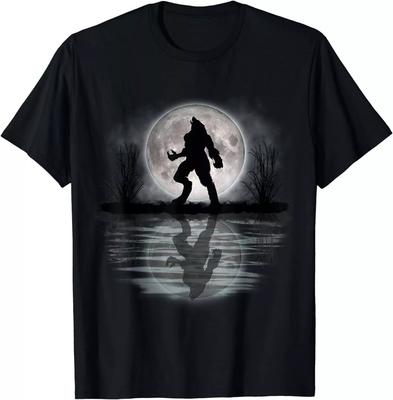 Werwolf unter Vollmond heulend T-Shirt Gruseliges T-Shirt