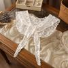Solid Color Hollow-out Shawl Elegant Small Shawl Artistic Design Lace Shawl  Female Fashion