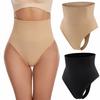 Women's High Waisted Thong Seamless No Show Tummy Control Underwear Sexy Breathable Body Shaper Panties