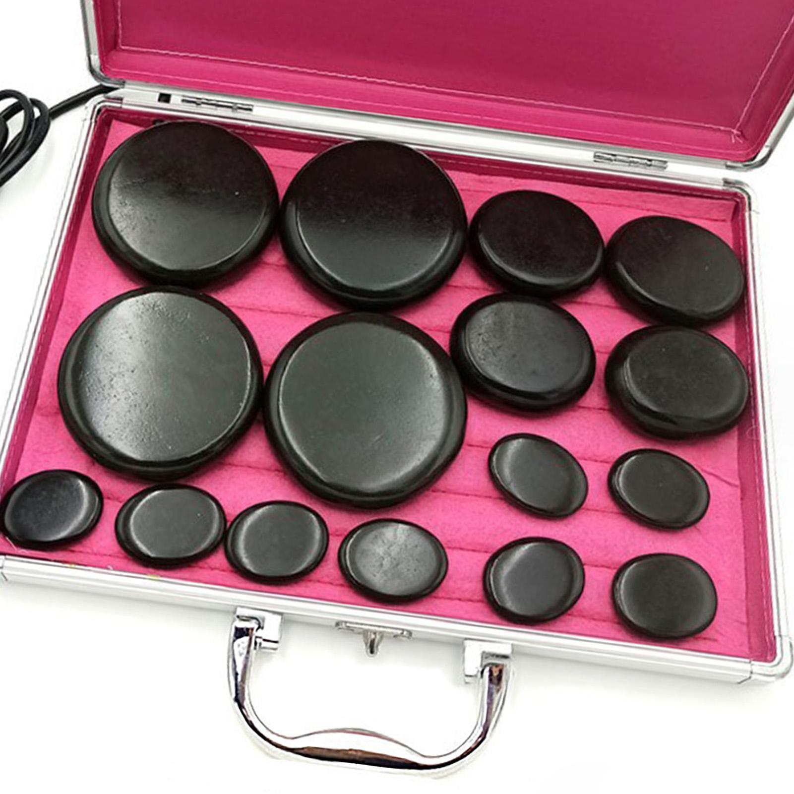 

Массажный набор для подогрева камней, улучшение циркуляции крови, электрические спа-горячие камни с алюминиевой коробкой