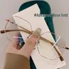 Trendy Women's HD Anti-Blue Light Reading Glasses: Metal Frame for a Youthful Fair Look