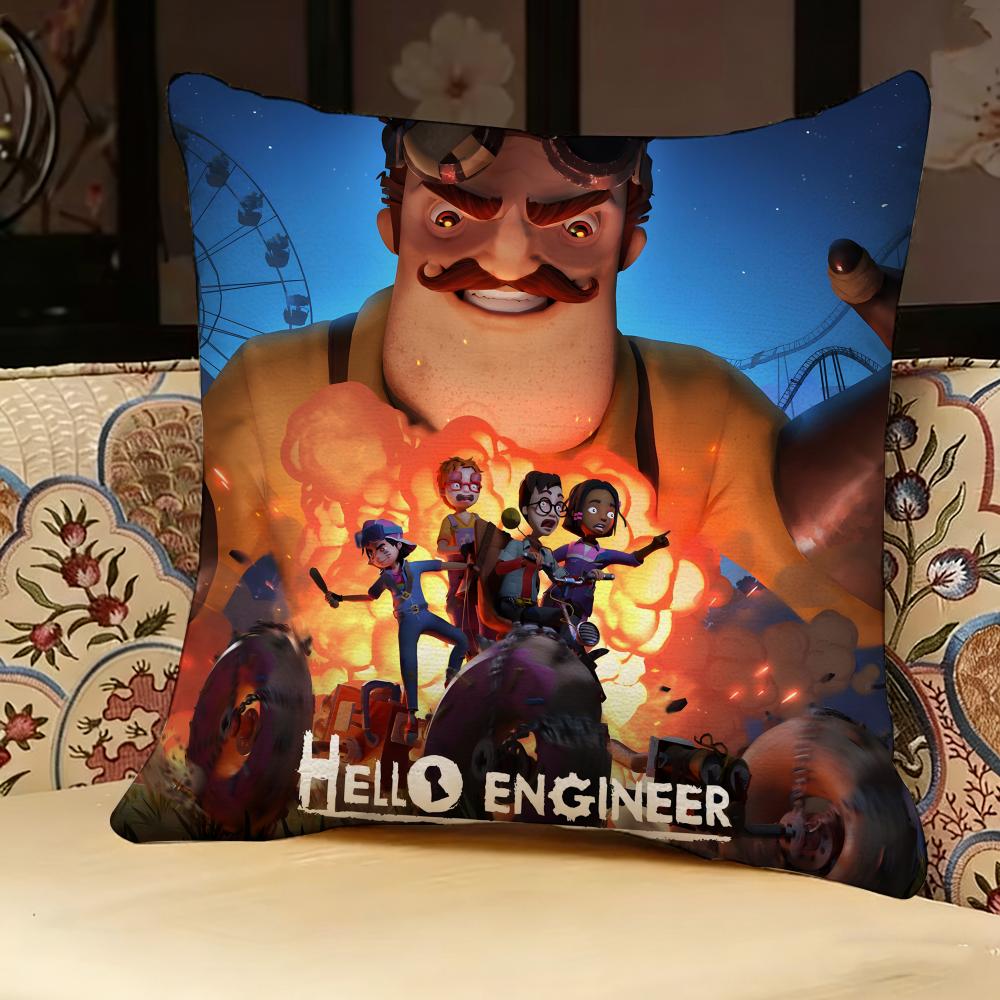 Hallo N-Nachbar Spiel Kissenbezug Kissenbezug, Beidseitig Bedruckt, Sofakissen, Schlafzimmer Kopfteilkissen