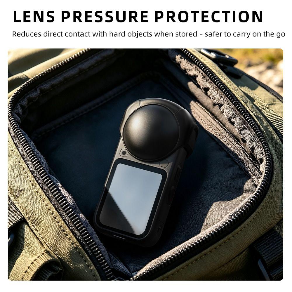 Anti-Scratch Camera Lens Cap Silicone Lens Protector for Insta360 X6 Action Camera Accessories
