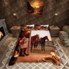 Homewish Rustikales Bauernhaus Bettwäsche-SetCowgirl Cowboy Bettwäsche-SetSüdwestliches Thema Bettwäsche-Set