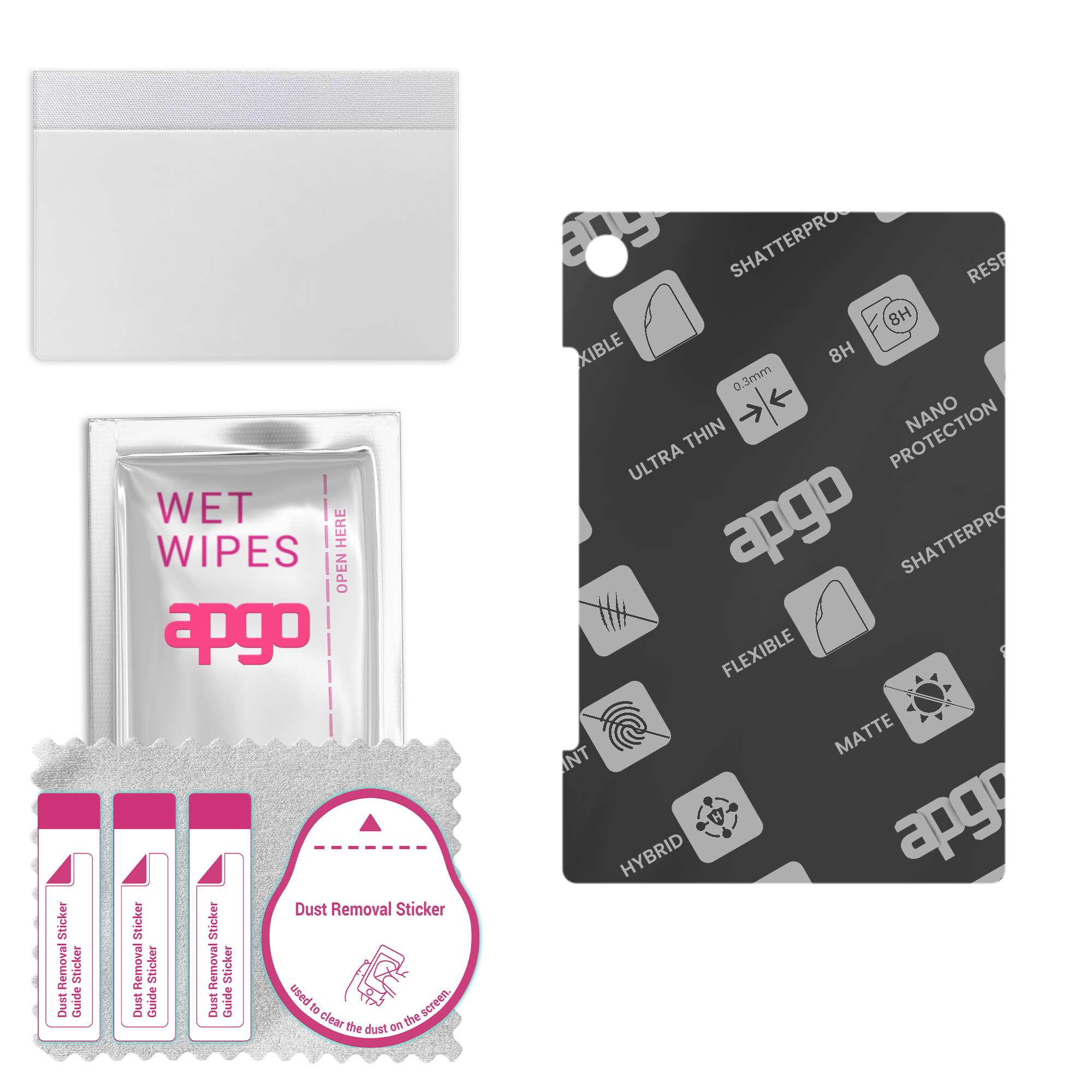 

apgo MATTE Hybrid protective glass compatible with Teclast P20S, flexible nano glass, great replacement for tempered glass, scratch-resistant, full gl