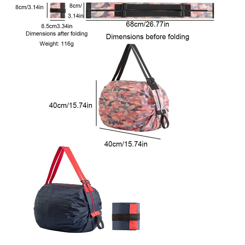 Storage Bag Foldable Shopping Large Capacity Oxford Cloth Food Fruit Snacks Multi Purpose Portable Pouch Case with Handle