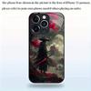 Sakura Warrior Muster gehärtetes Glas Handyhülle geeignet für iPhone 17 16 15 14 13 12 11 Pro/Max/Plus sturzsichere Rückabdeckung