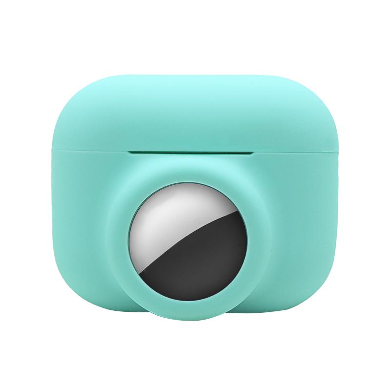 

2-in-1 Silicone Protective Cover Case for Apple AirPods Pro AirTag Dark Blue