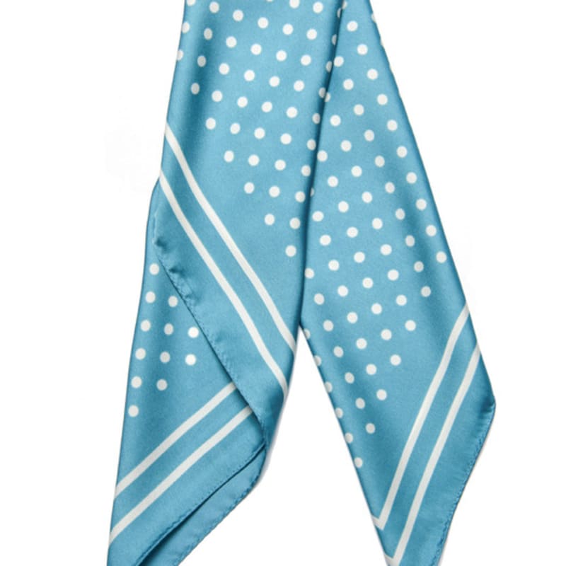DOYOUKNOWMC ALL SEASON Mini Dot Print Blue Petite Scarf