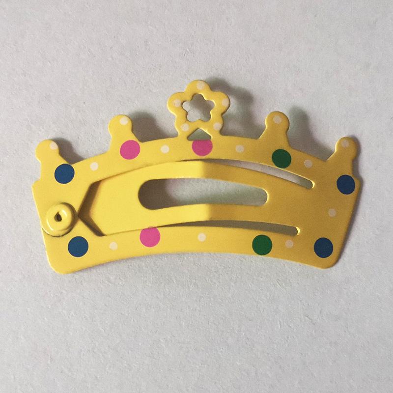 Trendy Kids' Hair Accessories: Cute Animal Metal Hair Clips & Waterdrop Print Crown Side Pins