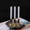 3Pcs Vintage Metal Cigarettes Holder Incenses Stick Holder Handcraft Incenses Burners with Flower Base Ashes Catcher