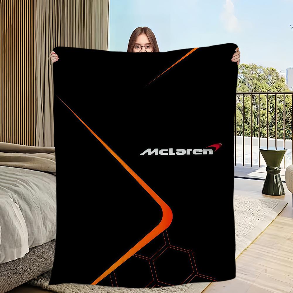Cool Logo M-M-McLarenS-ES Blanket Flannel warm comfort soft plush blanket For Picnic Beds Sofas Homes And Bedrooms