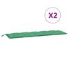 Garden Bench Cushions 2 pcs Green 180x50x7 cm Oxford Fabric