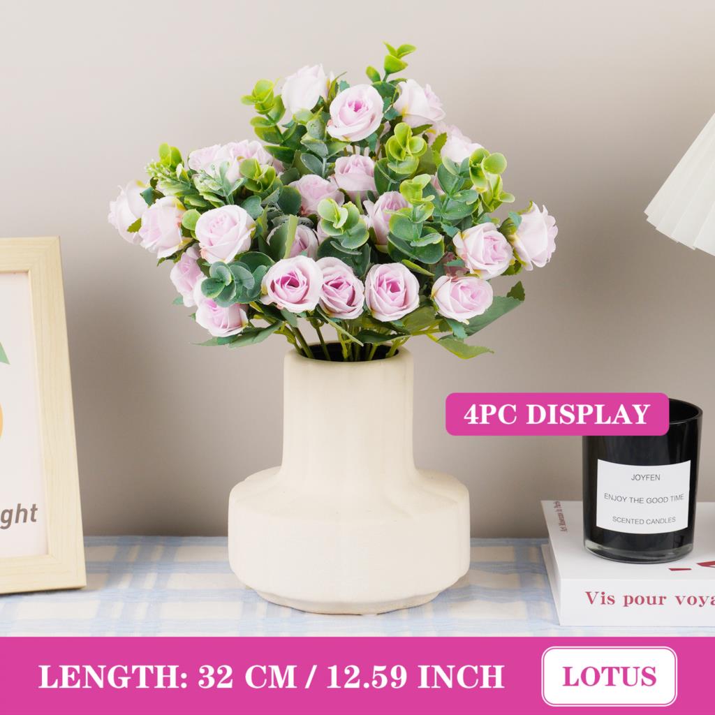 Artificial Beautiful Flowers Roses with 11 heads Silk Fake Flower for Wedding Home Living Room Table Decor Accessories Wreath