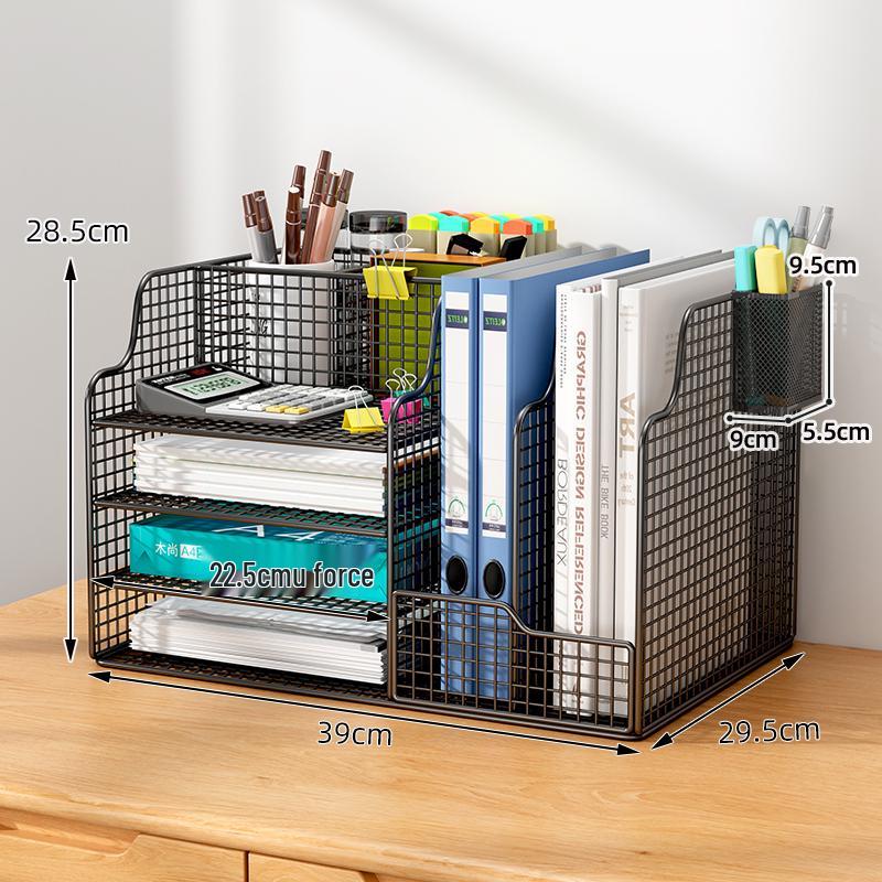 Multi-layer Desktop File & Bookshelf Organizer