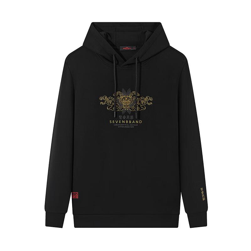 SEPTWOLVES Men's Hooded Casual Pullover Sweatshirt