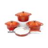 Enamel 4-Piece Cookware Set: Soup Pot, Stew Pot, Frying Pan, Non-Stick Pan for Home Use