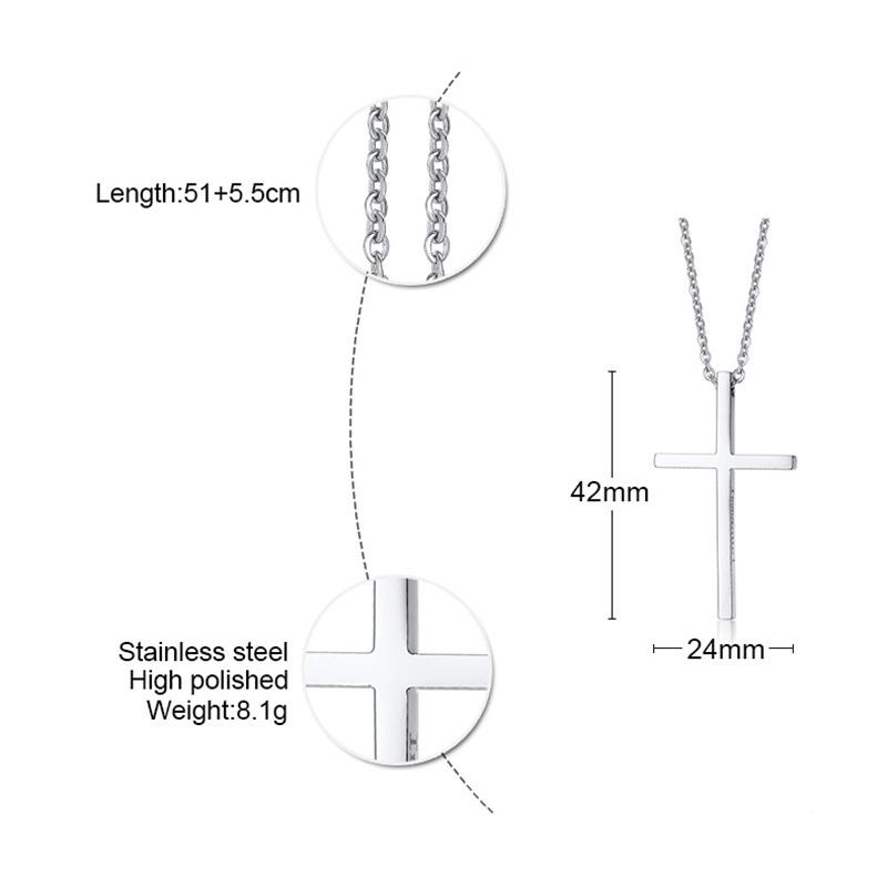 Men Double Layered Chain Cross Charm Pendant Necklace, Stainless Steel Stacking Set Choker Collar Gifts To Him
