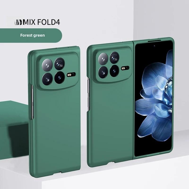 Luxury Fashion Solid Candy Color Folding Case for Xiaomi Mix Fold 4 Skin Feel Anti-Fall Screen Protective Lens Shockproof Full Protect Cover