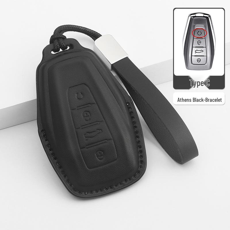 

Sheepskin Car Key Case for Geely Emgrand & Xingyue L with Buckle & Full Shell Cover