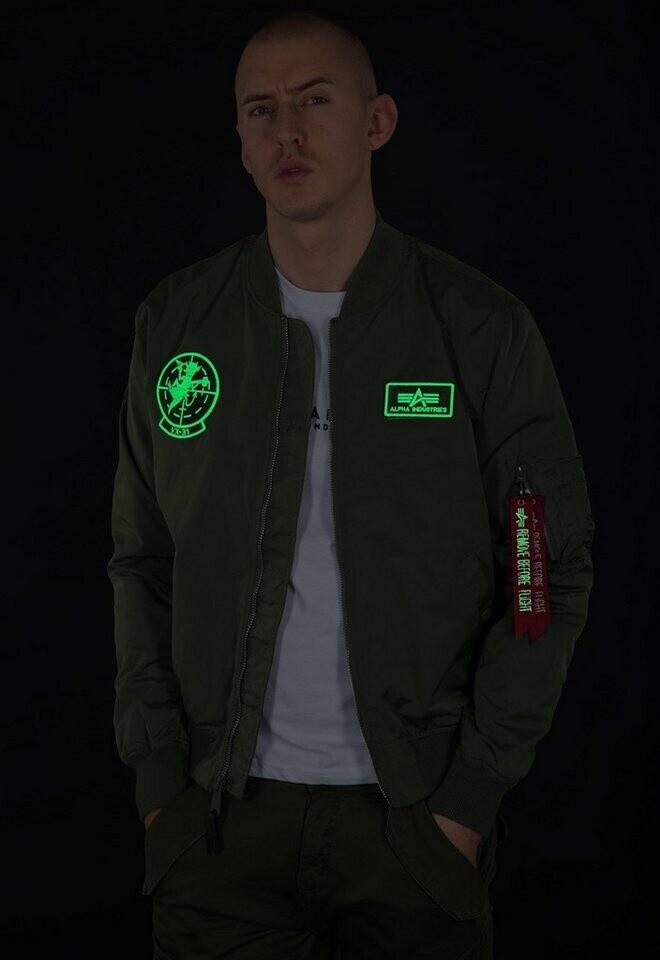 Alpha Industries MA-1 TT Glow In The Dark (116102) Winter Jacket Sage Green (116102-01)