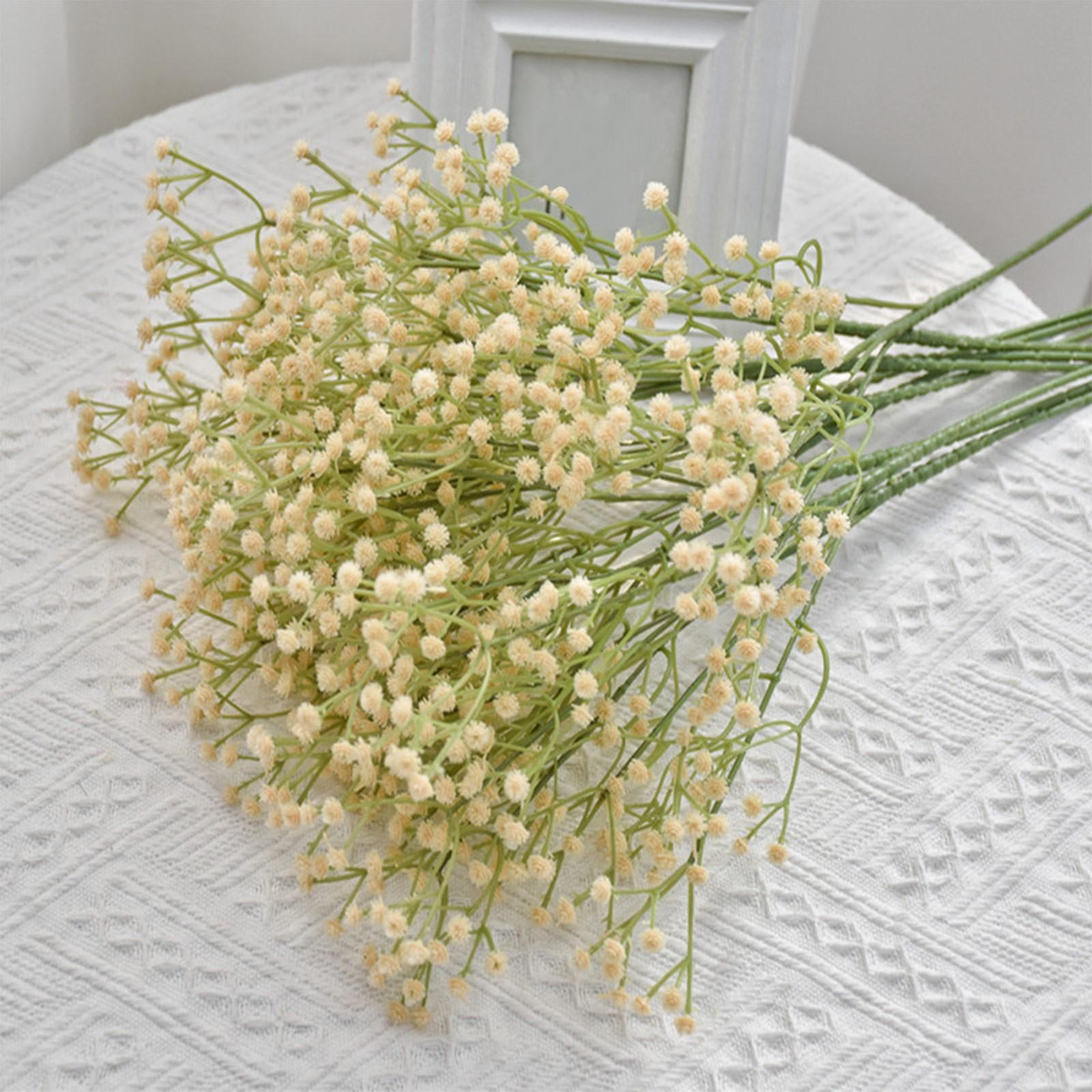 

10 Pcs 54cm Babies Breath Artificial Flowers Plastic Gypsophila Diy Floral Bouquets For Handmade Wedding Party Home Decoration One Size