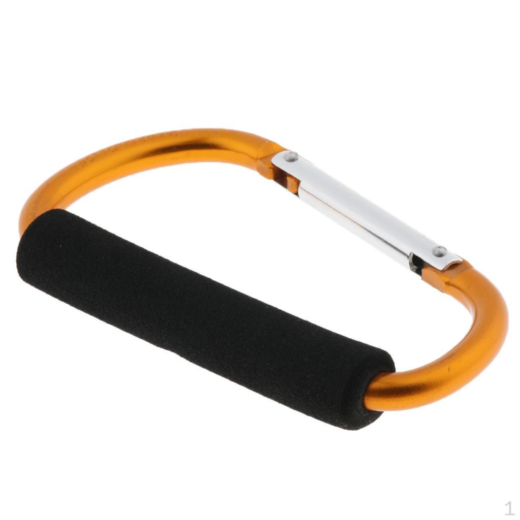 Aluminum Carabiner D Ring Keychain 9mm yellow