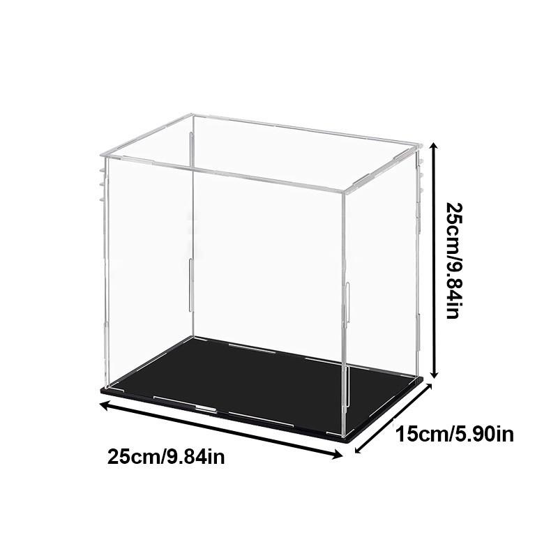 Акриловая витрина разных размеров для коллекционных предметов Сборная прозрачная акриловая коробка Защитная витрина для фигурок Организация игрушек 25*15*25cm