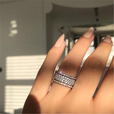 1 karat Jeśli szlif diamentowy biżuteria Solid S925 Srebrny kolor pierścień dla kobiet Znaczek Anillos De Bizuteria Srebro 925 Biżuteria Kamień szlachetny pudełko