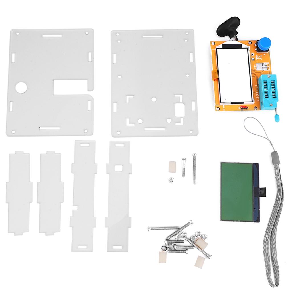 Mega328 Transistor Widerstand Kondensator ESR Meter Multimeter Tester mit Transparentem Gehäuse Kit