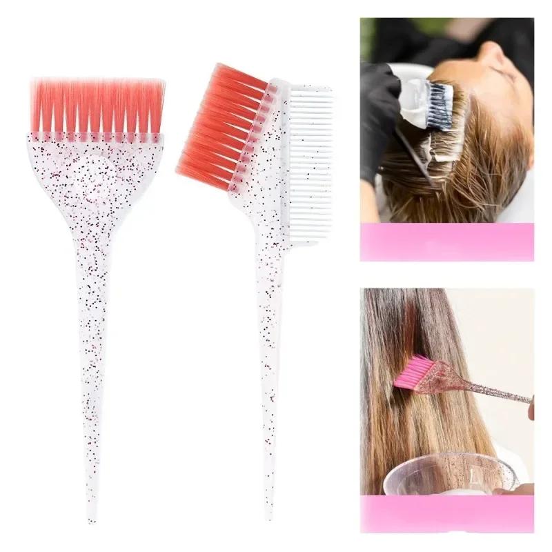3pcs Hair Coloring Brush Set Shiny Crystal Bowl Brush Easy Clean Mixing Bowl Salon Tinting Brush Hairdressing DIY Accessories