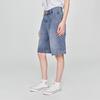 Lee 25 Unisex Loose Fit Single Pleat Medium Light Blue Denim Shorts