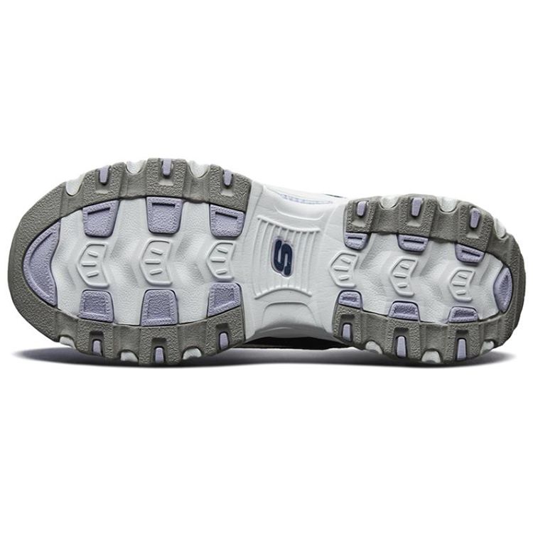 Skechers DLites 1.0 Mesh Pelle Sintetica Classiche Sportive Basse Lifestyle Scarpe Casual Donna sneaker Blu Bianco 13144-NVW