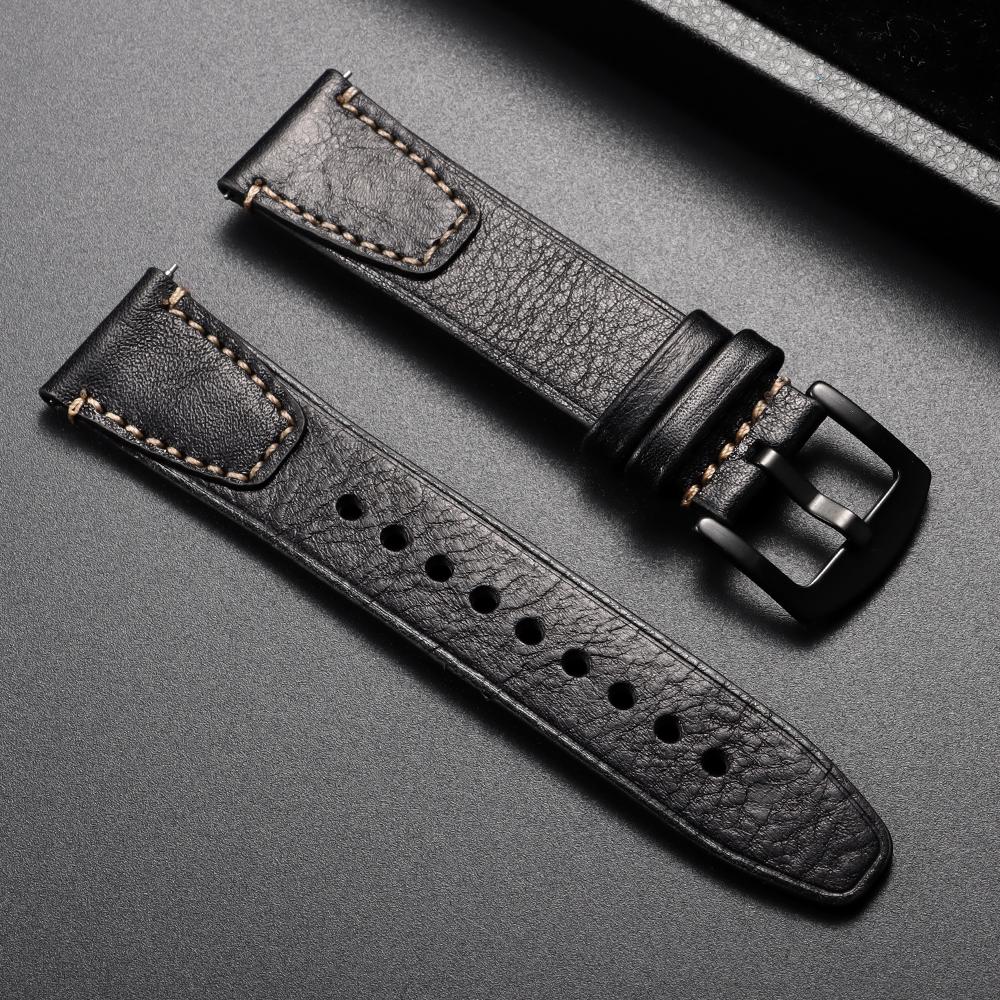 

18mm 20mm 22mm Universal Retro Vintage Calfskin WatchStrap for Seiko for Rolex Brown Head Layer Cowhide Watchband Accessories 20mm