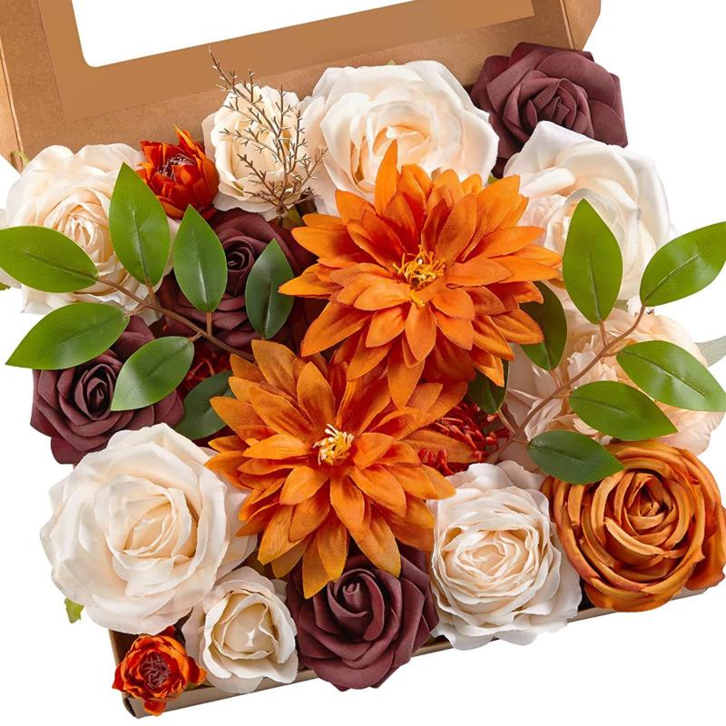 Gör-det-själv Konstgjorda Blommor Falska Rosor Skum Silkesblommor För Bröllopsbukett Arrangement Fest Babyshower Fest Heminredning