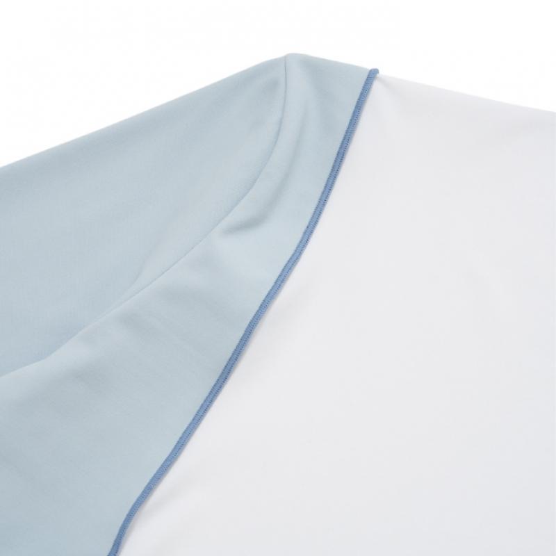 Blu DoT Color Block Mock Neck T shirT Sb