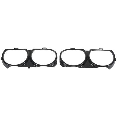 Pair Headlight Lamp Cover Trims Bezels Decoration 68259053AB Replacement for Dodge Challenger Scat